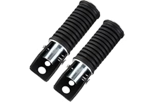 Qiilu Motorcycle Rear Footpeg,2 Pcs Motor Rear Foot Pegs Pedals for GN125/QJ25/GS125/GT125-5 Aluminum Alloy Rubber