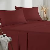 Poligino 160 Bed Sheets &ndash; 4 Piece Bedding Set &ndash; Fitted Sheets &ndash; Top Sheet &ndash; 2 Pillowcases 50 x 80 cm (Bed 160-160 x 190/200 c