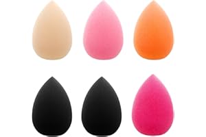 WLLHYF Mini gąbka do makijażu, 6 sztuk, blender do twarzy, miękkie ciało, do podkładu kosmetycznego, pudru, korektora pod oczami (zestaw 2)