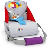 Asalvo BOOSTER CUSCUS Portable Travel High Chair for Babies, Booster Seat for Eating, Foldable, Safety Harness, Built-in Pock