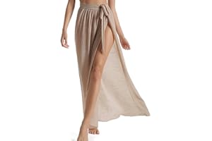 JFAN Vestido de Verano de Media Falda de Playa con Tirantes