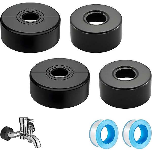 4x Edelstahl Rohrabdeckungen 25mm - Diskret Versteckt Wasserhahn-Anschlüsse