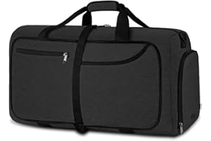 NEWHEY Bolsa de Viaje 40L 65L 80L 100L Plegable Ligera Bolsa Deporte Hombre Impermeable Bolsa Fin de Semana con Compartimento Zapatos para Mujeres
