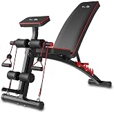 Vfit By Voit D208 Katlanabilir Kol Dayamalı Incline/Decline Ayarlanabilir Sırt A&ccedil;ılı Lastik Kordlu Mekik ve Ağırlık Sehpası
