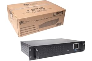 Powercool Intelligent Rackmount UPS Series, Uninterruptible Power Supply, 850VA, 2U Rackmount, LCD, USB Monitoring, 1 x UK Socket, 3 x IEC 320 C13, 2 x RJ45, 1 x USB | Black