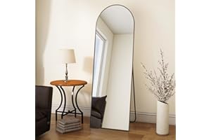 Koonmi Arch Mirror Full Length, Large Free Standing Full Length, Wall Mounted, Leaning, 40 x 150 cm Floor Mirror Full Body as Dressing Vanity Mirror for Living Room, Black