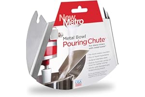 New Metro Design PC-10 Schütten, kompatibel mit KitchenAid Standmixer mit Edelstahlschüssel, Silber