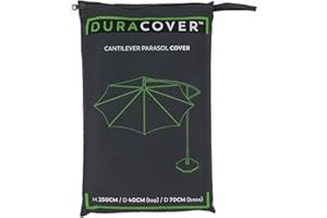Duracover Protective Cantilever Parasol Cover | Water Resistant Zip | Fits Parasols up to 3 metres | 3 Year Warranty Waterproof Durable Tear Resistant Breathable (40 x 70 x 250cm)
