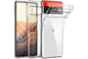 Oprimio Krystalicznie przezroczyste etui do Google Pixel 6 [silikonowe etui] [% 100 przezroczyste] [niemiecki materiał] [ultra cienkie] przezroczyste etui na telefon komórkowy do Google Pixel 6