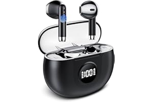 TAOPODO Auriculares Inalámbricos Bluetooth, Auriculares Bluetooth 5.3 con HD Micrófono, Cascos Inalambricos Bluetooth 40H, 4 Mic Reducción de Ruido IP7 Impermeable Cascos…
