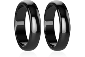 Lonage Hämatit-Ring für Damen und Herren, Unisex, echte heilende magnetische Steine, Ring für Angstausgleich, Wurzelchakra, absorbiert negative Energie, Schmuck, Geschenke, Größe 6–12