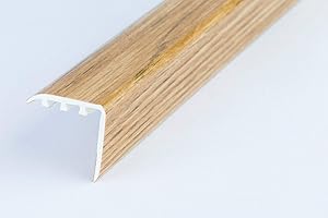 uPVC Plastic Stair Nosing Wood Effect Edge Protection – 0.9 Metre (2.95ft) KP-3030 – TMW Profiles (Oak)