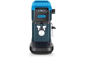 Ariete 1399 Espresso Machine Sky Blue, for Powder and ESE Pads, 1300 W, Capacity 1.1 L, 15 Bar Pressure, Filter 1, 2 Cups and ESE Pads, Cappuccino, Blue