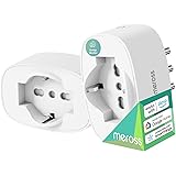 Meross Presa Smart Italiana, Presa WiFi con Monitoraggio Consumi, Presa Intelligente 16A, Funzione Timer, Compatibile con Ale