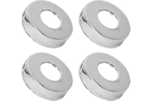 Hugwish tap Shower Pipe Cover Plate 3/4 inch 27 mm x 60 mm x 15 mm in Height 4pcs, Chrome Stainless Steel tap Cover 26mm for Shower Pipe Wall Hole (27mm x 60mm x 15mm)