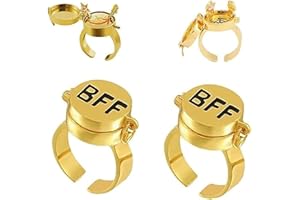 Yoimckay 2 Stück Bff Ring Anime Cartoon Design, Süßes BFF Ring, Einstellbar Offene Kappe Ring, Schmuckgeschenke Für Frauen Mädchen, Gedenkgeschenk Für Besten Freund