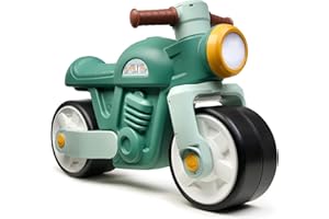 FALK - Draisienne Moto Prem1er - Vert - Roues Extra Larges et silencieuses - Guidon directionnel - Look Vintage - Contient au Moins 75% de Plastique recyclé - Fabriqué en France - Dès 12 Mois - 451S