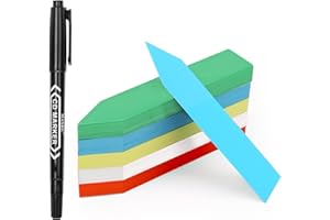 Zommke 100Stk Pflanzschilder,Pflanzenschilder,Kunststoff Gartenschilder,Pflanzenschilder zum Beschriften Mit 1 Marker Zum Beschriften Wetterfest Pflanzen Etiketten Für Draussen 10x2CM (Farbe)