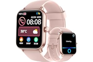 Gydom Montre Connectée Femme [Alexa intégrée/Appel Bluetooth], 1.8" Smartwatch Moniteur de Sommeil/SpO2/Fréquence Cardiaque Montre Podometre avec 100 Sport Calories Etanche IP68 pour Android iOS