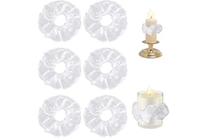 DTXYBC 6 Stück Tropfschutz Kommunionkerze, Tropfenfänger Kommunionkerze, Tropfschutz Taufkerze, Tropfschutz Kommunion, Tropfenfänger für Kerzen(3-5cm), Kerzentropfschutz für Taufe, Kommunion