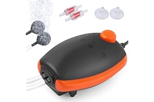 ‎FEDOUR FEDOUR 3W Leise Aquarium Luftpumpe, 300L/H Sauerstoffpumpe leistungsstarker Belüfter für Aquarien bis zu 450L, mit Allem Zubehör
