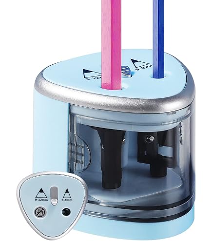 Temperamatite Elettrico con contenitore a Foro Singolo Colori Assortiti