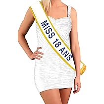 Anniversaire | Écharpe Miss 18 Ans Avec Son Certificat