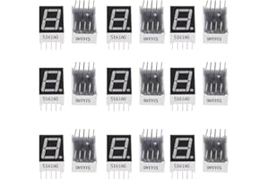 VILLCASE 20 Stück Led Anzeige Digitale Röhre, Common-kathode 10-pin 1 Bit 7 Segment 0,5 Rote Led-display Digital Röhre Siebensegment Anzeige Segment Display für Elektronisch