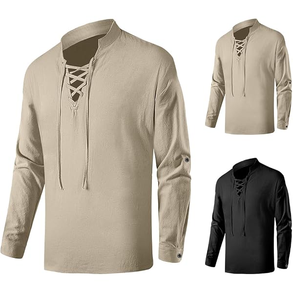 Túnica Medieval Para Hombre Tallas Grandes – Disfraz De Halloween Con Cordones, Chaleco Vintage De Poliéster Para Cosplay Y Fiestas