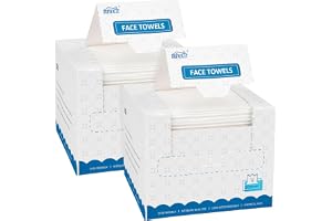 HOMEXCEL 100 st mjuka engångshanddukar sminkborttagare våtservetter 20 x 20 | Engångs mjuka torkdukar ansiktshanddukar används för sminkborttagare, ansikte och hand rengöring handdukar tvättdukar för