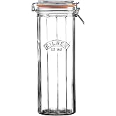 KILNER Kilitli faset kavanoz, 2 l, retro g&ouml;r&uuml;n&uuml;m, i&ccedil;erik aromasını korur ve uzun s&uuml;re taze kalır, ev yapımı i&ccedil;in kapaklı cam 