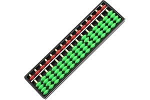 SEMINISMAR Abaco aritmetico tradizionale,Abacus,Bambini Matematica Strumento di calcolo educativo,Fyore Corridoio cinese vintage in legno a 15 cifre,Abacus Cinese Calcolatrice Telaio (Verde#2)