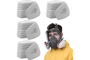 BANJIABB Lot de 40 masques respiratoires 3M filtre d'insertion 5N11 CN, ouate filtrante 5N11CN, filtre en coton, pour 6000, 6100, 6200, 6800, 7501, 7502