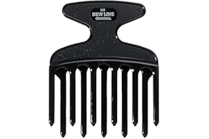 ‎HERCULES SÄGEMANN HERCULES SÄGEMANN - 245 Lockenkamm | 4 Zoll Fingerstyler Kamm für Locken | Spezialkamm mit Top-Griff aus hochwertigem Polycarbonat Kunststoff | Farbe: Schwarz