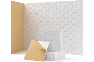 Soundsbay Acoustic Panels, Self-Adhesive Acoustic Wall Panels 12 Pack High Density Honeycomb Acoustic Panels for Recording Studios, Gaming Room, Office, Live Streaming 30x30x0.9cm