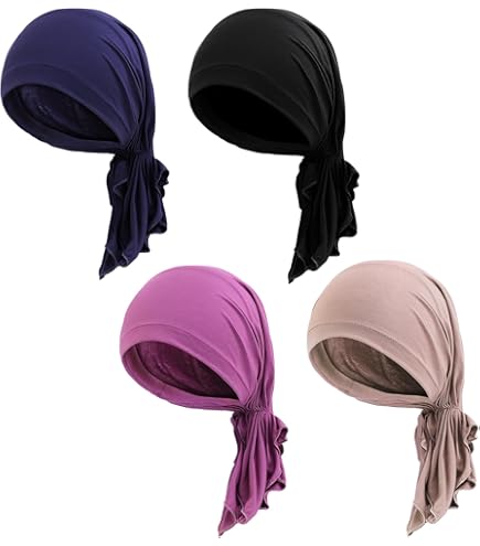 Amorar Chapeau De Chimiothérapie, Femmes Twist Plissée Wrap Head Scarf Foulards De Tête Stretch Bandana Chapeau Chemo Hat Couvre-Chef, Headwrap