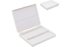 PYEUIFT Scientific Präparatekasten für 100 Objektträger, Kunststoffbox, Objektträger Kasten