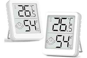 PAIRIER Igrometro Termometro Digitale Interno Termometro Monitor di Temperatura e umidità per Interni Casa Magazzini Ufficio Bambino Serra Cantina