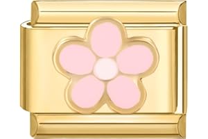 papasgix Italian Charm Bracelet Charms Module für 9mm Charm Bracelets Gold Kirsche DIY Italian Style Charms für Damen Italienisches Charm Armband Zubehör Geschenk