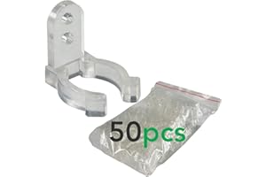 ChiliTec 50 clips de fijación para manguera de luz, soporte de cadena de luces LED, clip de plástico transparente