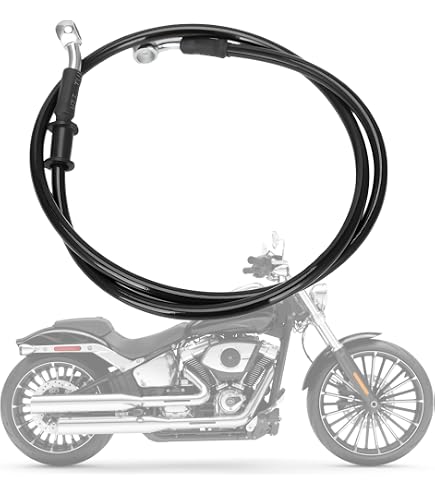 Tubo Freno Olio Moto Universale LE FOSSI - 70cm In Treccia D'acciaio Inox Con Raccordi M10 - Per Enduro, Motocross, Sportive - Linea Pressione Carburante - 3