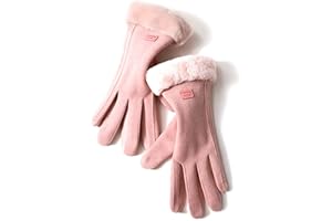 BALAKAKA Balakala 2025 Nuevos Guantes de Invierno para Mujer, Guantes de PantallaTáctil térmicos con Forro más Grueso Polar, Guantes de Conducción Elegantes y Cómodos Aire Libre Frio