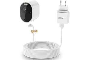 HOLACA Nätverksadapter kompatibel med Arl eller Pro 3/4/5/Ultra 1&2 med 30 ft/9 m magnetisk laddningskabel + 3,0 strömadapter