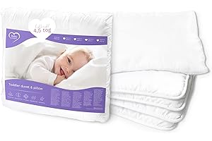 Baby Comfort Weiche antiallergische Steppdecke, 4,5 Tog, 135 x 100 cm, mit Kissen für Babybett