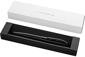Pelikan, Penna Sfera Jazz Noble Elegance In Metallo Carbon, Inchiostro Blu, Con Meccanismo A Rotazione, Indicata Per Documenti Ufficiali, Con Clip Elastica, In Elegante Astuccio Regalo