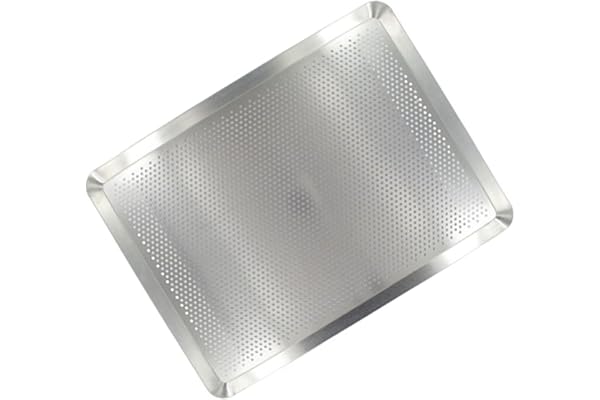 Zenker 1540350 Plaque de cuisson perforée en aluminium Gris 40 x 30 x 1,5 cm