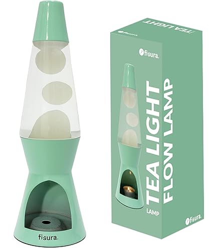 Fisura - Lavalamp. Lamp met ontspannend effect. Inclusief reservelamp. 11 cm x 11 cm x 39,5 cm. (Roségoud