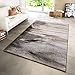 Produktbild TT Home Teppich Modern Wohnzimmer Webteppich Wellen Style Meliert in Grau Beige, Größe:200x290 cm