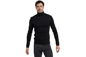 Mountain Warehouse Meribel Mens Thermal Baselayer Top - Combed Cotton Sweater, Roll Neck Jumper, Breathable, Quick Drying & Fitted Sleeves - for Everyday Use