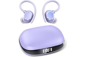 Tukio Auriculares Inalambricos Deportivos, 80H Auriculares Bluetooth 5.3,HiFi Estéreo con 4HD Micro y Cancelacion Ruido ENC, LED Pantalla, IP7 Impermeable, Cascos Inalambricos in Ear Running